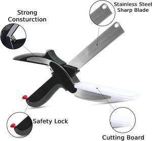 Easy <b>Cooking</b> Scissors Multifunction 2 in 1 Cutting Board Scissors for Chopping Fruits Vegetables Meat - Product Image 2
