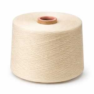 Tejido de encaje de punto por urdimbre de hilo de algodón retorcido de doble pliegue con estructura equilibrada, para tejido a mano, tensión estable, calidad de exportación - Product Image 1