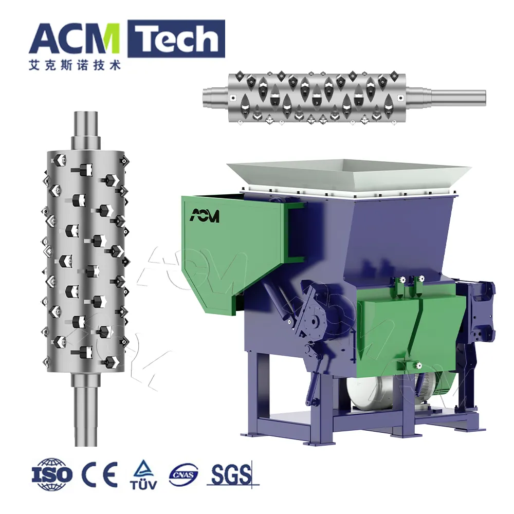 플라스틱 필름용 고효율 단일 샤프트 슈레더 폐플라스틱 재활용 공장용 플라스틱 슈레더