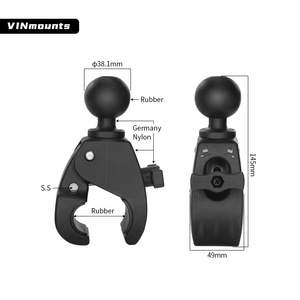 Aluminum Tough Claw 1.5 Inch Ball Mount Clamp Compatible with RAM Mounts C Size 1.5'' Ball Double Socket Arm for <b>Tablet</b> Mounting - Product Image 3