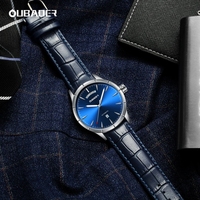 Reloj Mecánico para Hombre OUBAOER, Cristal de Zafiro, Automático, Resistente al Agua 100M, Caja de Acero Inoxidable, Correa de Cuero