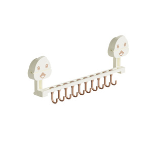 Multifunctional Storage Rack With Suction Cups 10 Hooks Wall Mounted Punch Free Kitchen Spoon Organizer - Product Image 2