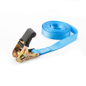 Correa de Amarre con Trinquete de 2.5 cm de Ancho, Cinta de Poliéster, Mecanismo de Trinquete de Acero, Versión sin Gancho, Longitud Personalizable para Sujeción de Carga - Product Image 1