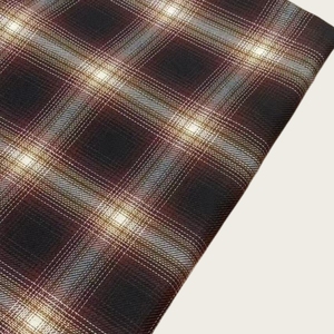 Tissu Sergé 100% Polyester Léger à Carreaux Marron, Toucher Doux, Vente en Gros Usine pour Chemises, Robes et Accessoires - Product Image 3