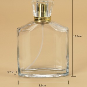 ขวดน้ำหอมแก้วใสขนาด 100 มล. คอขวดแบบ Crimp  ความจุมาก หัวฉีดพ่นละอองละเอียด ขวดเติมได้สำหรับเครื่องสำอาง - Product Image 2