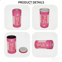 Boîtes en fer rondes personnalisées très vendues pour biscuits, stylos colorés, thé et bonbons