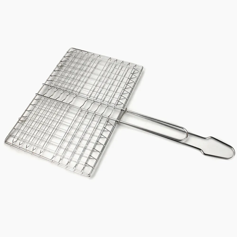 Wholesale Double Side Iron Wire Coating Barbecue Grilling Net Mesh For Meat Fish Shrimp Etc.