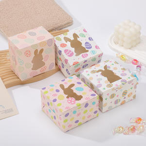 イースターの小さな本型アートペーパーボックス、イースターエッグフェスティバルパーティーDIYクリエイティブウィンドウ漫画キャンディギフトボックス - Product Image 2