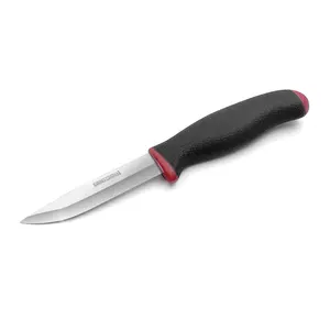 سكين صيد مخصص لقطع الأسماك في الهواء الطلق غير لاصق بطلاء PP + TPR سكين صيد من الفولاذ المقاوم للصدأ بمقبض ناعم