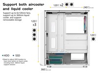 Toptan OEM Oyun Bilgisayarı Kasası Atx Matx Itx PC Kasası Gabinete Gamer CPU Kasası Temperli Cam PC Kasası Beyaz 205A PC Kasası
