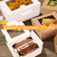 Boîtes d'emballage de poulet personnalisées Emballage de taco pour déjeuner Récipient alimentaire pour tortilla Boîte en papier kraft à emporter Boîte Baklawa à fenêtre pour sandwich