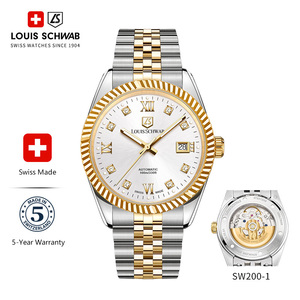 Orologio Svizzero Meccanico di Lusso da Uomo Louis <span class=keywords><strong>Schwab</strong></span> 45 Le Mirage Series LS.33.01.00.717, Alta Qualità, Movimento Sellita 316L - Product Image 1