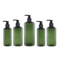 HBC-Bouteille ronde en plastique givrée pour lavage des mains, shampoing, lotion, 100ml, 150ml, 200ml, 300ml, 500 ml