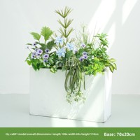 Jardinière décorative haut de gamme pour fleurs artificielles et plantes vertes, combinaison de plantes paysagères pour fenêtre