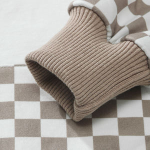 New Design Baby Clothing Infant Plaid Printing Romper Beige Khaki <b>Checkered</b> Newborn <b>Jumpsuit</b> Bodysuit - Product Image 5