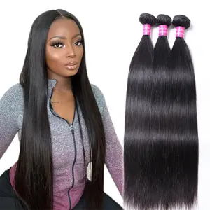 wholesale salt and pepper natural wavy real remi 100 percent invisible weft sew in bone straight human hair extensions