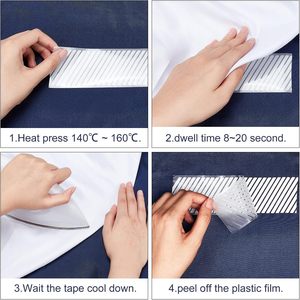 Película de vinilo de advertencia de seguridad de alta visibilidad, <span class=keywords><strong>cinta</strong></span> de rayas reflectantes plateadas <span class=keywords><strong>para</strong></span> camiseta, <span class=keywords><strong>tela</strong></span> de bolsa de lona - Product Image 4