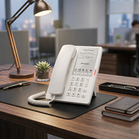 Téléphone d'hôtel H4 pour chambre d'hôtes, téléphone IP VoIP SIP, Wi-Fi double bande 6, 5 touches programmables, USB-A, icônes de touches personnalisables