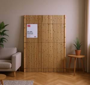 Paravento in Bambù Intrecciato DS-005 Pieghevole a Pannello Singolo Stile Zen Asiatico Divisorio per Casa e Giardino Struttura Opaca Senza Cornice - Product Image 2