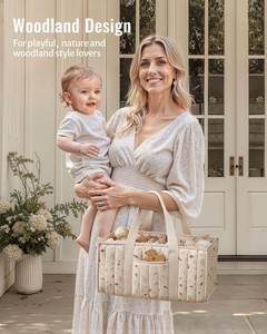 Organizador de Pañales para Bebés Recién Nacidos, Cesta de Almacenamiento Elegante para Guardería, Fabricante de Artículos Esenciales para Bebés - Product Image 2