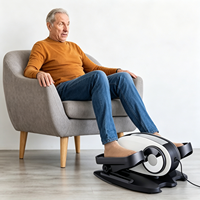 Stepper portátil para ejercicios bajo el escritorio, masajeador de pies con rodillos, diseñado para fitness sin esfuerzo y entrenamiento para el cuidado de personas mayores