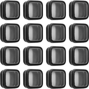 Bán buôn cấp thực phẩm kim loại vuông tinplate lưu trữ hộp thiếc với cửa sổ rõ ràng nắp trong suốt đồ ăn nhẹ đường thức ăn vật nuôi kẹo lưu trữ - Product Image 1