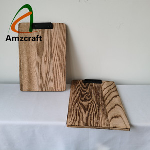 Soporte de menú A4 de madera maciza OEM logotipo grabado con láser tablero de escritura de restaurante tamaños personalizables colores disponibles vajilla - Product Image 5