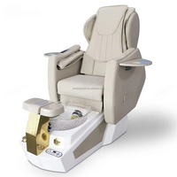 Fauteuil de pédicure électrique moderne et durable avec spa pour les pieds à remous, massage par vibration réglable, mobilier de salon de manucure