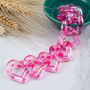 Chaîne à maillons en acrylique en forme de cœur DIY 21*19mm, accessoires <span class=keywords><strong>pour</strong></span> bracelets, boucle de chaîne cœur Mabel, ceintures de sac DIY - Product Image 5