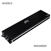Amplificateur audio de voiture 1 canal classe D 3000W RMS MAX 12V Monobloc avec contrôle de niveau à distance pour subwoofer, stable 1/2/4 Ohm