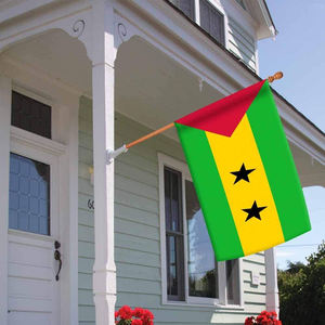 Produit promotionnel Offre Spéciale pas cher 3x5ft 100% polyester décoration extérieure personnalisée drapeau de Sao tomé et Principe - Product Image 2