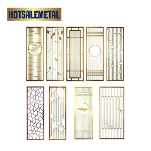 Separadores de ambientes comerciales tipo acordeón de metal en oferta, separadores decorativos para entradas, fabricante chino. - Product Image 2