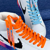 Lacets de chaussures Flippedstore YNBG XD852 Rouge Adapt AF1 Game LOLgoodgameblazer Dégradé Pixel Plat Paire Tissu Coton Style Noctilucent