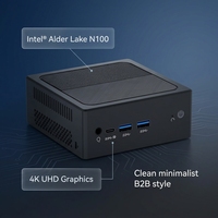 Mini PC Alder Lake N300 1*DDR4-3200Mhz M.2 2280 SSD 1*HD 2.0 1*DP RJ45*2 2*USB 3.0 2*USB2.0  WiFi5/WiFi6 Windows/Linux