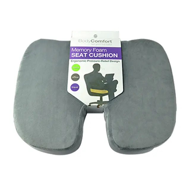 Memory Foam Concave Shaped Chair Seat Cushion in Office Pressure Relief Long Sitting Orthopedic Chair Seat Cushion