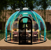 Dôme gonflable moderne et transparent, résistant au vent, insonorisé, pour extérieur, idéal pour événements hôteliers et résidences temporaires