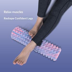 Rouleau de massage double zone avec poignée – Points texturés en relief pour relaxation musculaire profonde, léger (0,2 kg), noyau en EVA/PVC, idéal pour le <span class=keywords><strong>yoga</strong></span> - Product Image 2