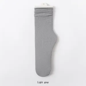 Bereit zu versenden Samt Slouch Socken lange lose Socken orange Frauen ultra dünne Stiefel Socken