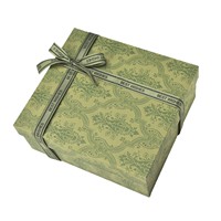 Caja de Regalo Rígida con Impresión de Tinta sobre Mármol y Logotipo Personalizado, 3 Tamaños, Diseño Floral Vintage, Caja de Empaque con Tapa de Cielo y Tierra