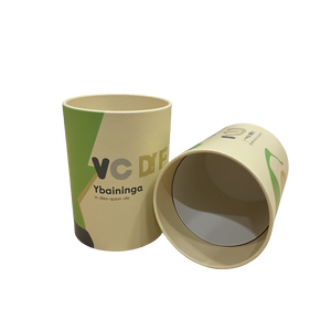 Tube cylindrique en carton biodégradable personnalisé en kraft naturel pour bougies, avec lamination mate, gaufrage et doublure en éponge – Vente en gros - Product Image 4