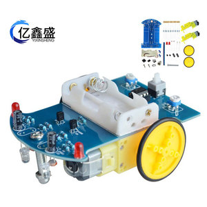 Kit de coche inteligente con seguimiento automático YIXINSHENG D2-1, juguete electrónico DIY para niños de 8 a 13 años, modelo de plástico con batería AAA - Product Image 1