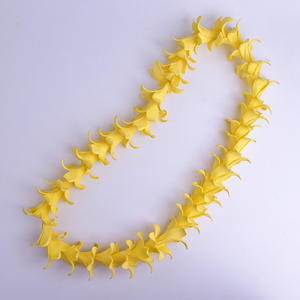 Groothandel Fabriek Leverancier HL0046A 2 Kleuren 100 Cm Foam Puakenikeni Lei Hawaiian Dance Party Vrouwen Ketting Bloemen Hula Meisje - Product Image 1