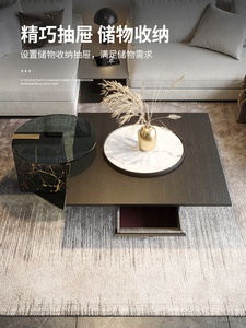 <span class=keywords><strong>Tavolino</strong></span> quadrato in <span class=keywords><strong>legno</strong></span> di alta qualità design tavolini neri di lusso con <span class=keywords><strong>vetro</strong></span> <span class=keywords><strong>e</strong></span> <span class=keywords><strong>legno</strong></span> - Product Image 3