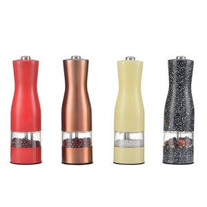 Moulin à poivre noir en bois <span class=keywords><strong>de</strong></span> bambou à piles ensemble <span class=keywords><strong>de</strong></span> moulin à <span class=keywords><strong>sel</strong></span> <span class=keywords><strong>de</strong></span> <span class=keywords><strong>mer</strong></span> et à poivre pour la cuisine avec lumière LED - Product Image 5