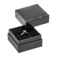 Série 0280 CROCO – Aspect cuir crocodile pour le couple d'alliances | Boîte à anneaux 50×50×35 mm