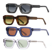 Lunettes de soleil rectangulaires en acétate, lunettes de soleil vintage de haute qualité, lunettes de soleil polarisées carrées de luxe pour femmes, lunettes de soleil personnalisées pour hommes