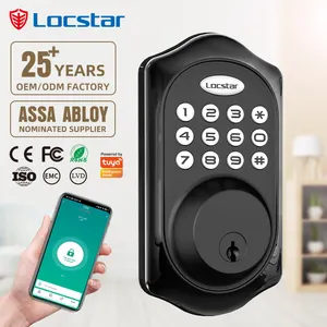 2024 Luxury Villa Smart Electronic Tuya Automatic Key Home Door Lock for Wooden Doors with Bluetooth WiFi Password Protection