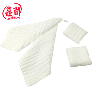 Toalla de Gasa de Algodón Puro Xinshang, 30x30 cm, Blanca, Tipo Seersucker, Cuadrada, Babero para Bebé, Toalla de Mano para Guardería - Product Image 2