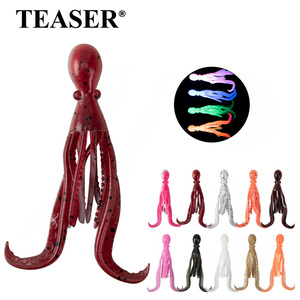 Señuelo Blando Biónico Luminoso UV TEASER HK037 de 10cm y <span class=keywords><strong>5g</strong></span> para Pesca de Calamar y Pulpo, Asistente Artificial de TPE, Señuelo de Plástico Blando de Pulpo - Product Image 1