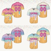 Maillot de baseball goutte à goutte personnalisé pur maillot de baseball par sublimation bouton complet uniformes de baseball et de softball